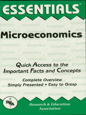 cover image of Microeconomics Essentials